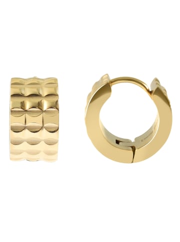 Adeliás Unisex Ohrringe – Klappcreole aus Edelstahl in gold