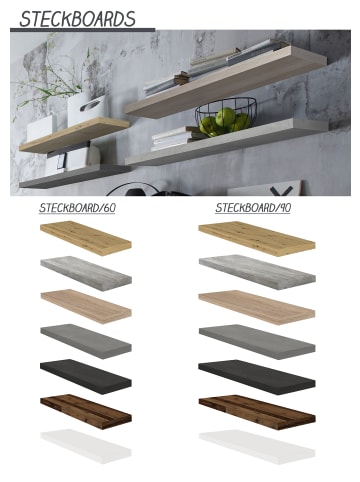 58 aufm Kessel WANDBOARD Elif 60x24x4 Bücherregal Wandregal beton