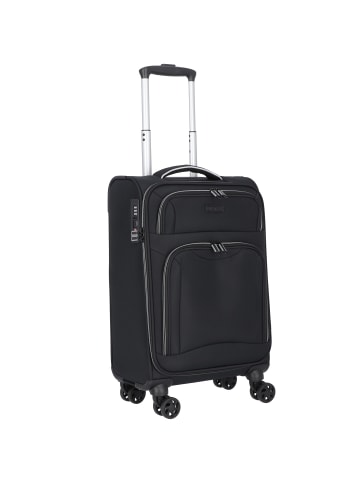 D&N Travel Line 9204 4 Rollen Kabinentrolley 55 cm in schwarz