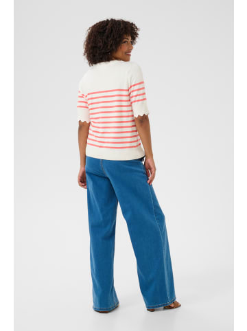 Cream Strickpullover CRVillea Straight fit in Eggnog Porcelain Rose Stripe