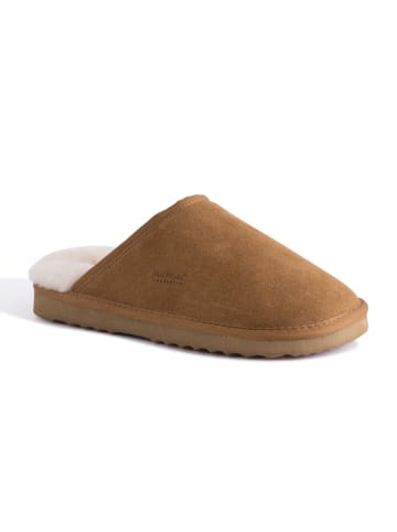 Aus Wooli Slipper Manly in Tan