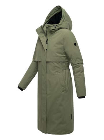 Navahoo Wintermantel Eismelodie 14 in Olive Leaf