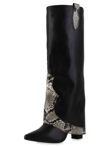 VAN HILL Cowboystiefel Anneliese in Schwarz Snake