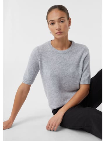 comma Strickpullover kurzarm in Grau