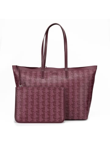 Lacoste Monogram Zely Shopper Tasche 37 cm in mono winetasting damson