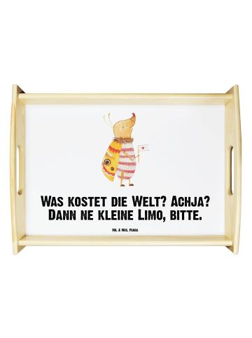 Mr. & Mrs. Panda Holztablett Nachtfalter Fähnchen mit Spruch in Weiß