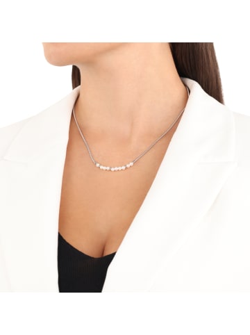 s.Oliver Kette mit Anhänger Silber 925, rhodiniert, Perlmutt in Silber