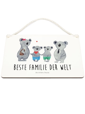 Mr. & Mrs. Panda Deko Schild Koala Familie zwei mit Spruch in Weiß