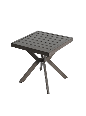 ABRIHOME Beistelltische in Dunkelgrau Aluminium quadratisch wetterfest