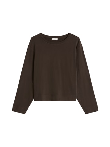 Marc O'Polo Oversize Longsleeve cropped in Burnt Coffee