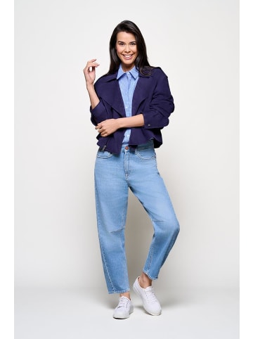 Mart Visser Caroline Tensen Leeds Oversized Bluse mit Karomuster, Weiß/Marineblau
