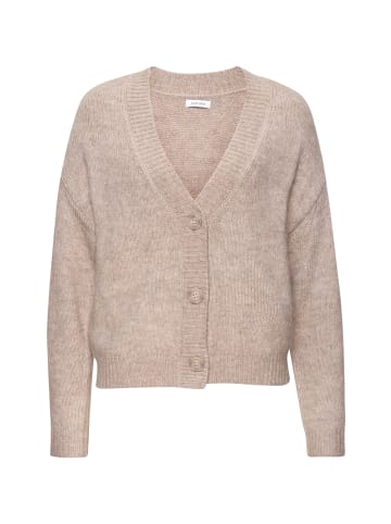 LASCANA Strickjacke in sand meliert