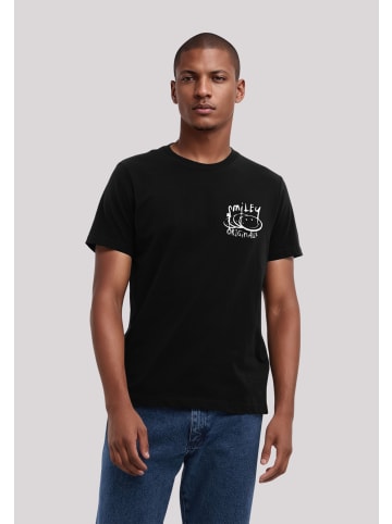 F4NT4STIC T-Shirt Smiley Originals Punk Drippy Streetwear Graphic in schwarz