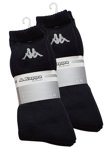 Kappa Sportsocken, Tennissocken 6 Paar in schwarz