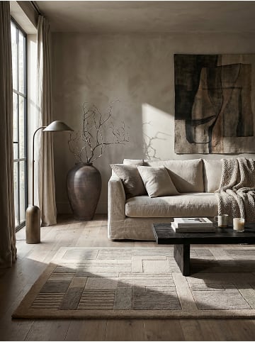 KADIMA DESIGN Teppich Wolle Handgetuftet EDALE Abstrakt Wohnzimmer Modern Geometrisch in Natur