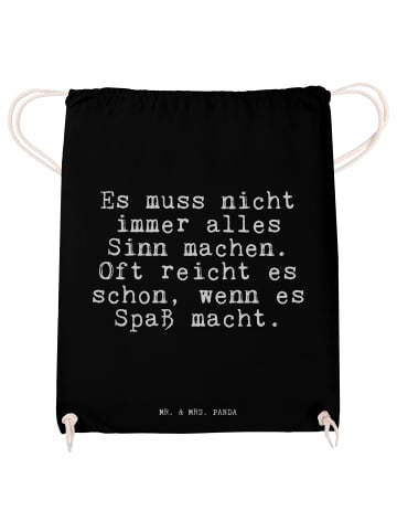 Mr. & Mrs. Panda Sportbeutel Es muss nicht immer... mit Spruch in Schwarz