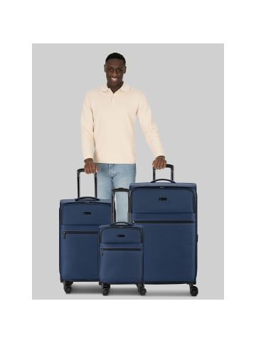 Bugatti Valencia Soft 4 Rollen Kofferset 3-teilig mit Dehnfalte navy
