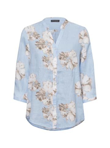 Franco Callegari Leinenbluse in hellblau beige - 0071