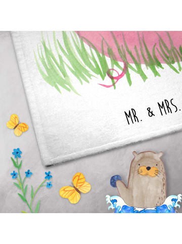 Mr. & Mrs. Panda Frotteehandtuch Schwein Glück ohne Spruch in Weiß