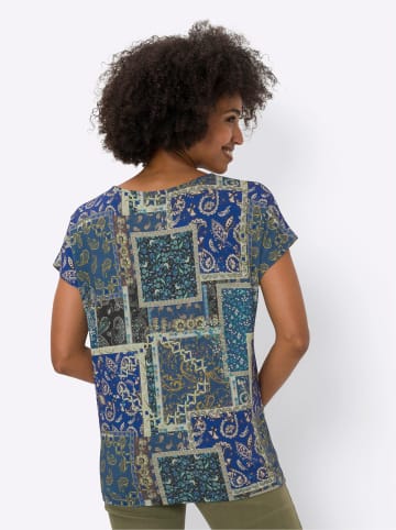 Heine Print-Shirt in jeansblau-grün-bedruckt