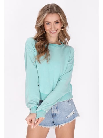 IZIA Women Sweatshirt in turquoise