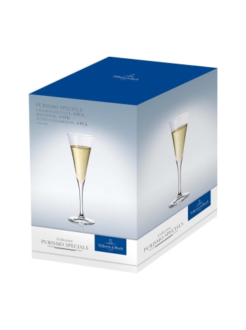 Villeroy & Boch 4er Set Sektgläser Purismo Specials 120 ml in transparent