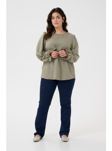 KAFFE curve Langarm-Bluse KCniki Regular fit in Vetiver CC