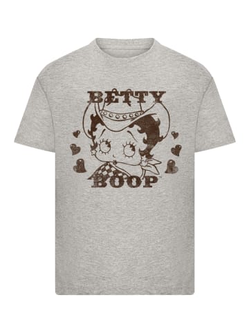 F4NT4STIC T-Shirt Betty Boop Cowgirl in grau meliert