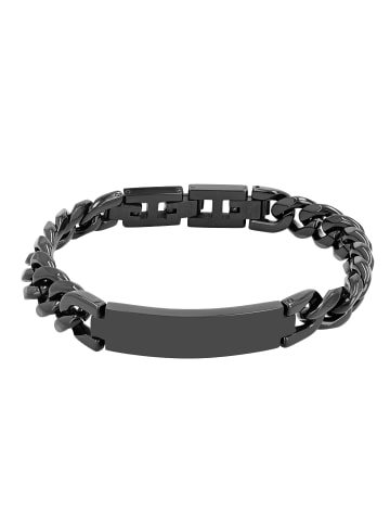 Adeliás Unisex Armband – Panzerarmband aus Edelstahl 21 cm in schwarz