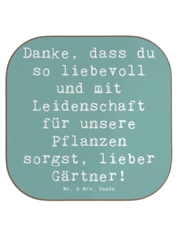 Mr. & Mrs. Panda gläseruntersetzer Spruch Lieber Gärtner mit Spruch in Meeresbrise