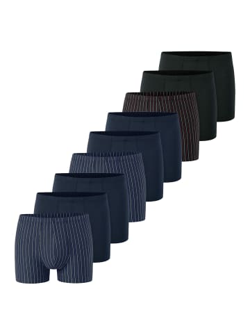 Schiesser Retro Short / Pant 95/5 Essentials in Dunkelblau / schwarz