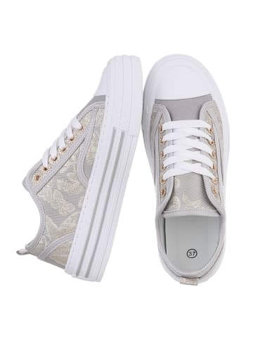 Ital-Design Freizeitschuh in Grau und Gold