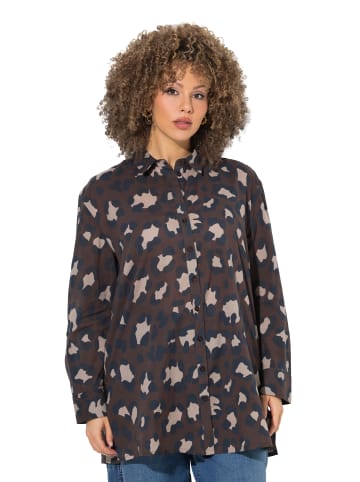 Ulla Popken Hemdbluse in dunkles taupe
