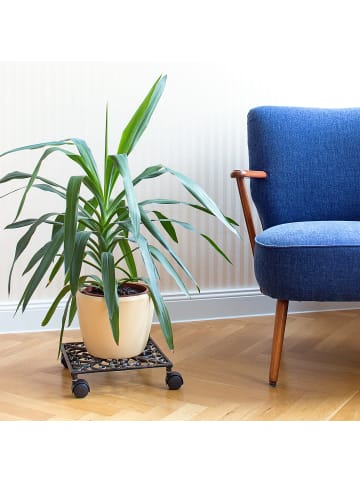 relaxdays 3 x Pflanzenroller in Bronze - (B)27,5 x (T)27,5 cm