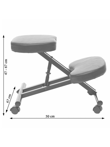MCW Kniestuhl E10, Grau matt