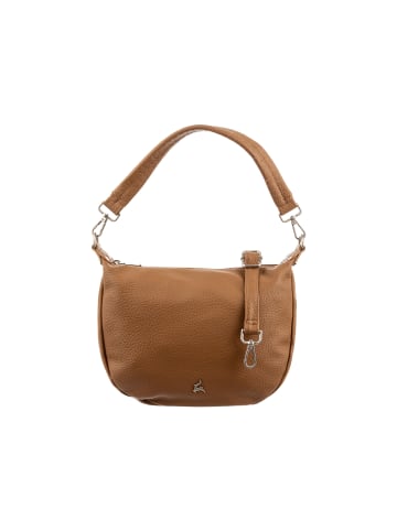 PRATTEN S037-G genarptes PU Umhängetasche Handtasche in mocha