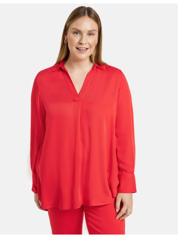 SAMOON Bluse Langarm in Power Red