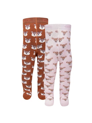 ewers 2er-Set Thermo Strumpfhose 2er Pack Reh in rosa-kupfer