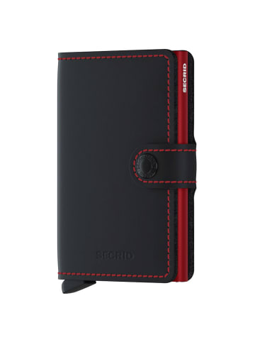 Secrid Matte Miniwallet - Geldbörse RFID 6.5 cm in black-red