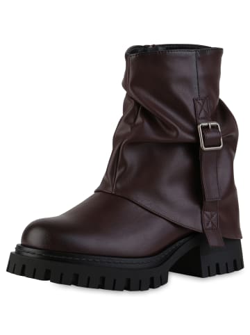 VAN HILL Biker Boots Amber in Burgund