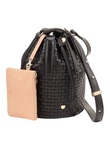 DuDu Filicudi M. Beuteltasche Leder 19 cm in black rose