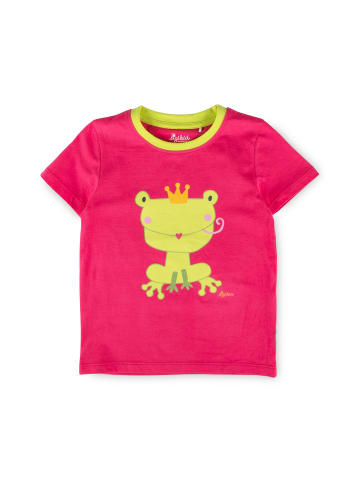 Sigikid Shorty Pyjama Nachtwäsche in Pink/Schwarz-weiß gestreift