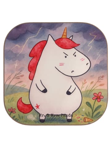 Mr. & Mrs. Panda Untersetzer für Gläser Einhorn Wut Design ohne ... in Weiß