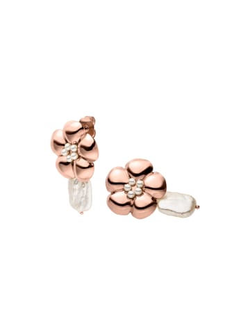 PURELEI Ohrringe Floral Pearly Rosegold