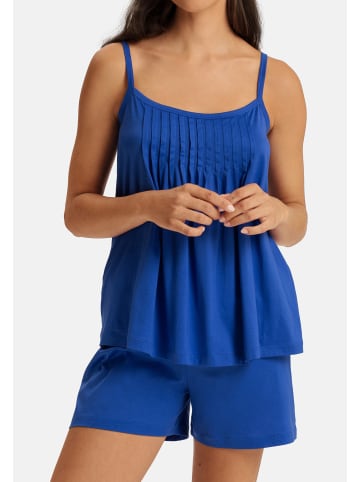 Hanro Pyjama Juliet in Dazzling blue