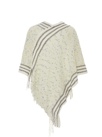 ALARY Poncho in Wollweiss