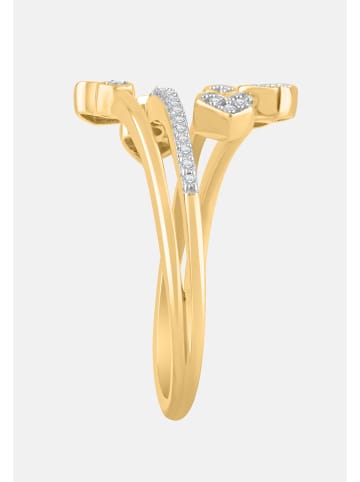 Diamant Exquis Ring aus 375 Gelbgold mit Diamant