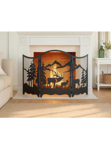 möbel-direkt Kamingitter, Kaminparavent Rosalie in schwarz