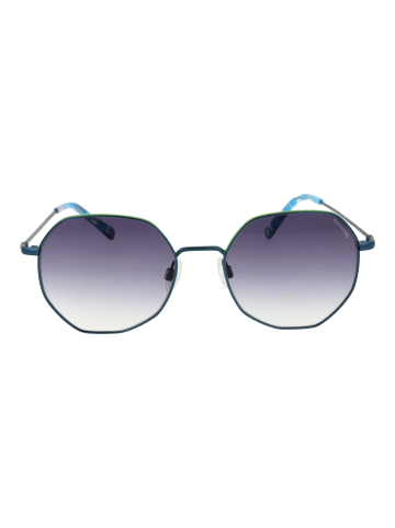 comma Frauen Sonnenbrille Rund Blau
