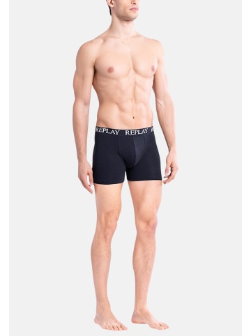 Replay Replay Trunk BOXER Style 01/C Basic Cuff Logo im 3er Pack in schwarz